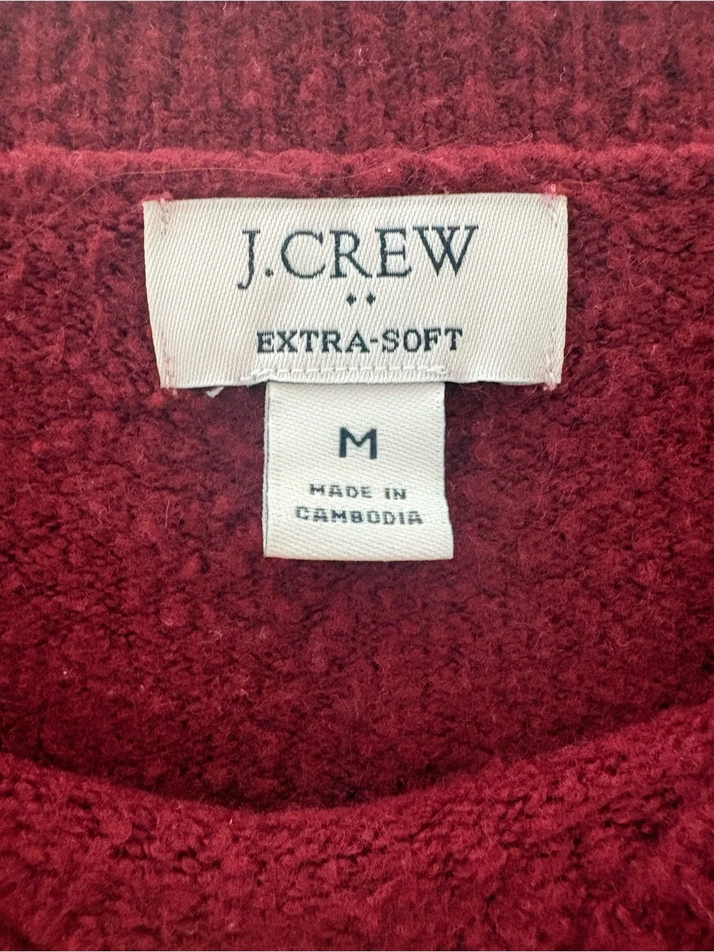 JCrew Burgundy Crewneck Sweater - Classic Knit